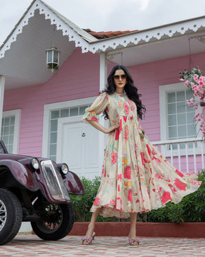 Vintage Bloom Brunch Dress