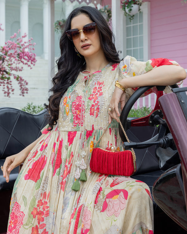 Vintage Bloom Brunch Dress