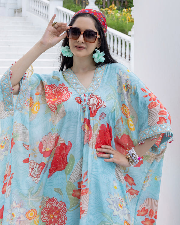 Coastal Drift Kaftan Set