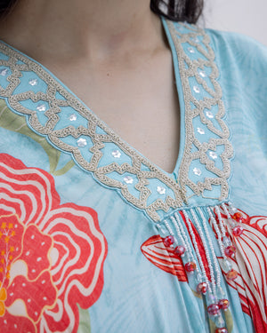 Coastal Drift Kaftan Set