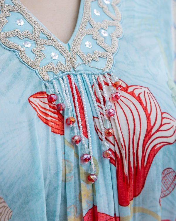 Coastal Drift Kaftan Set