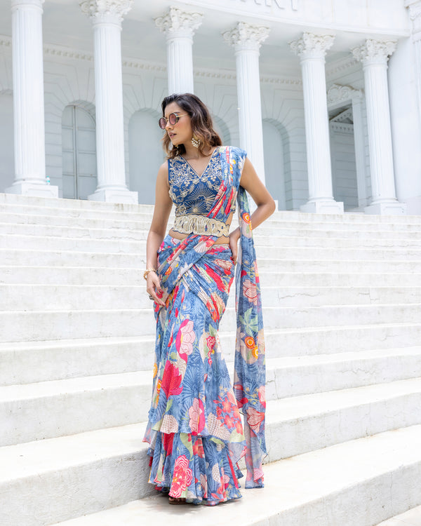 Nocturne Bloom Saree