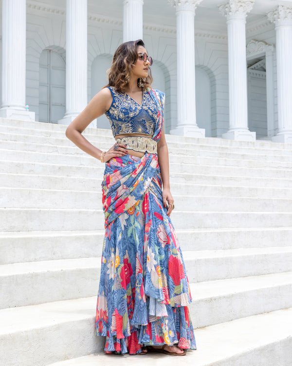Nocturne Bloom Saree