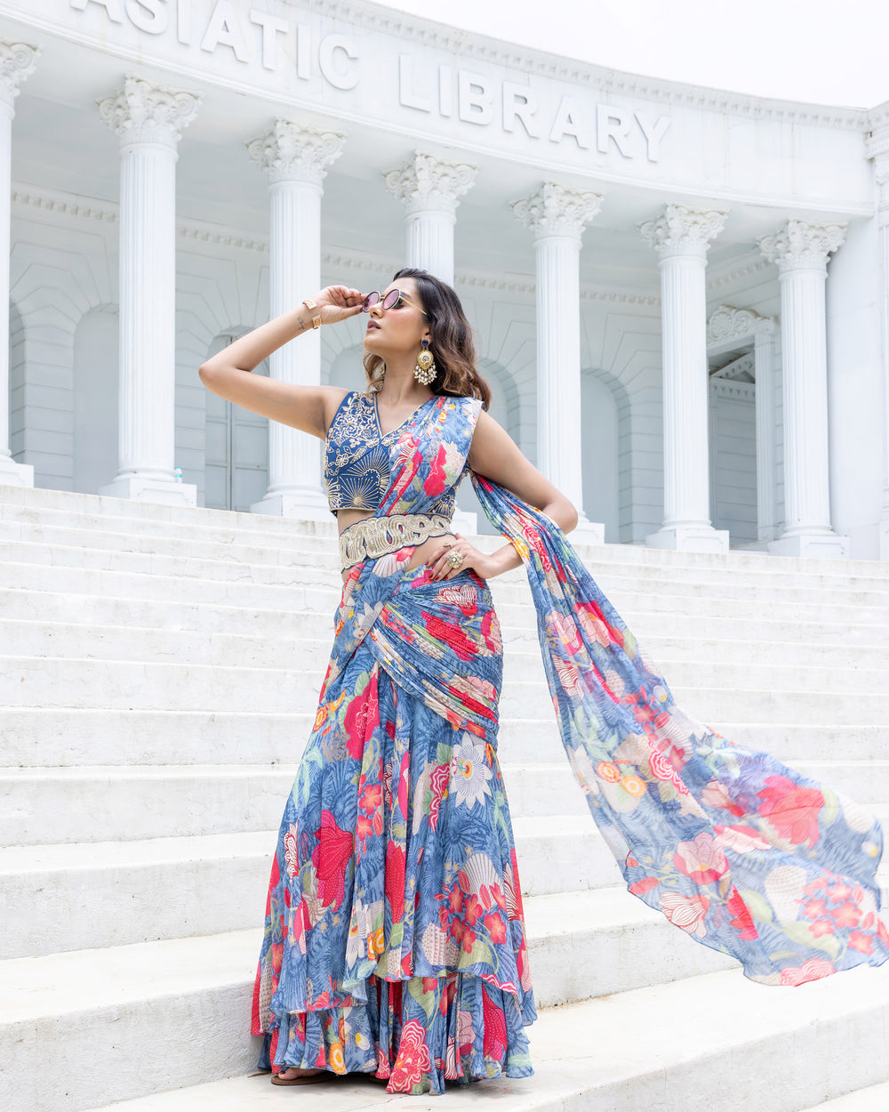 Nocturne Bloom Saree