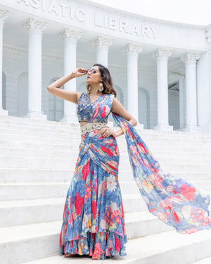 Nocturne Bloom Saree