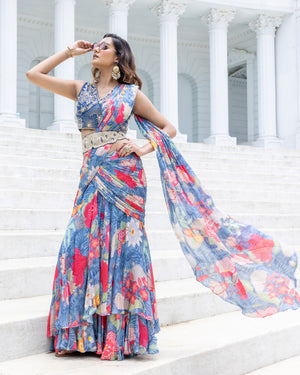 Nocturne Bloom Saree