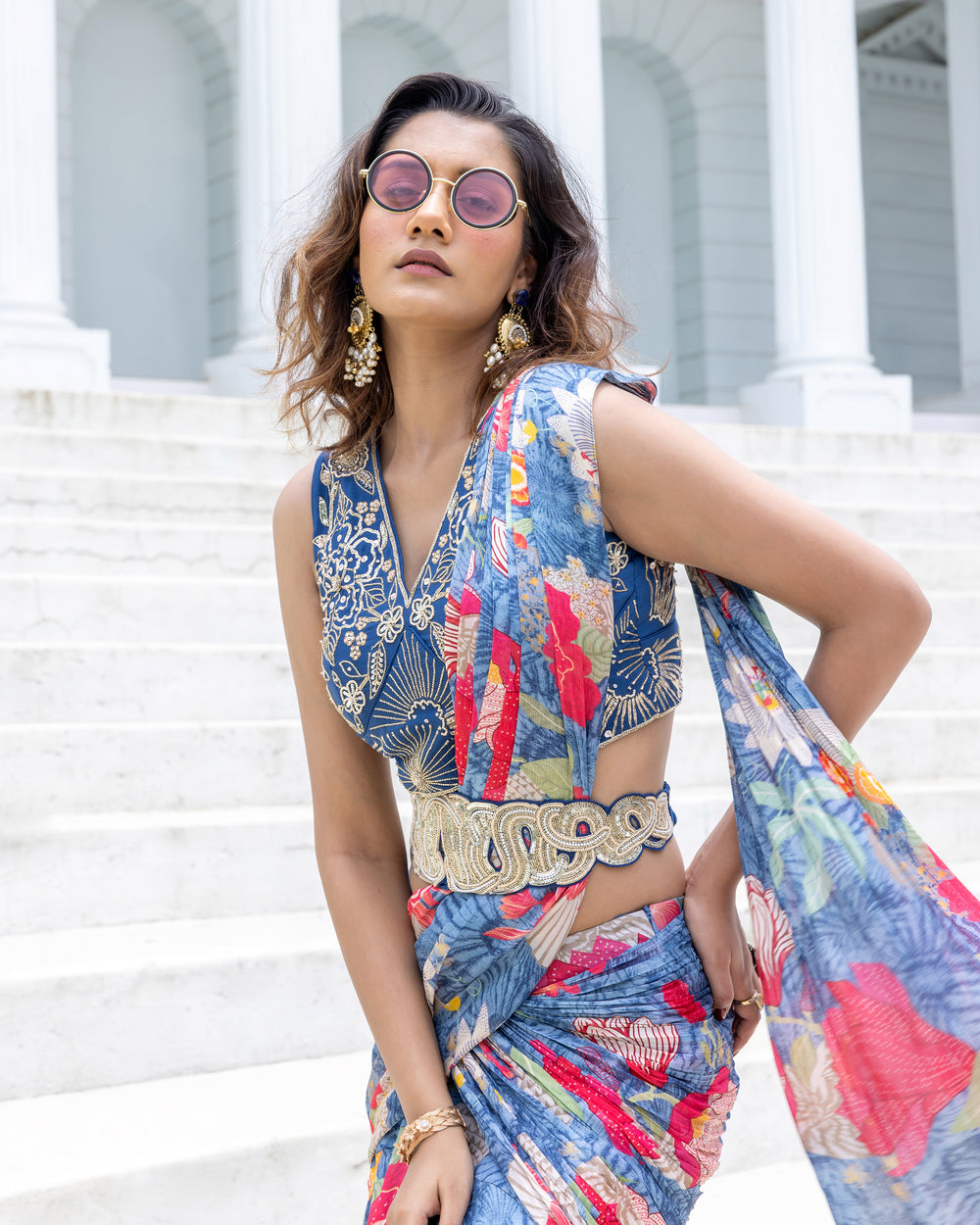 Nocturne Bloom Saree