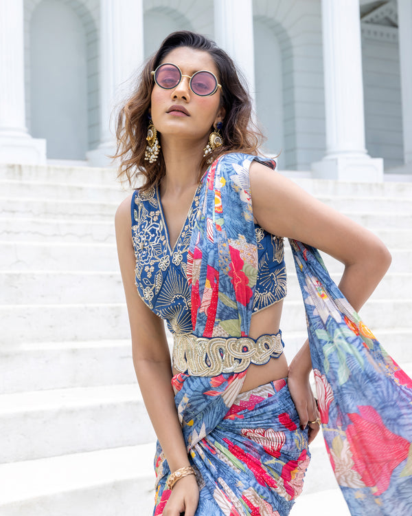 Nocturne Bloom Saree