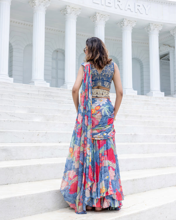 Nocturne Bloom Saree