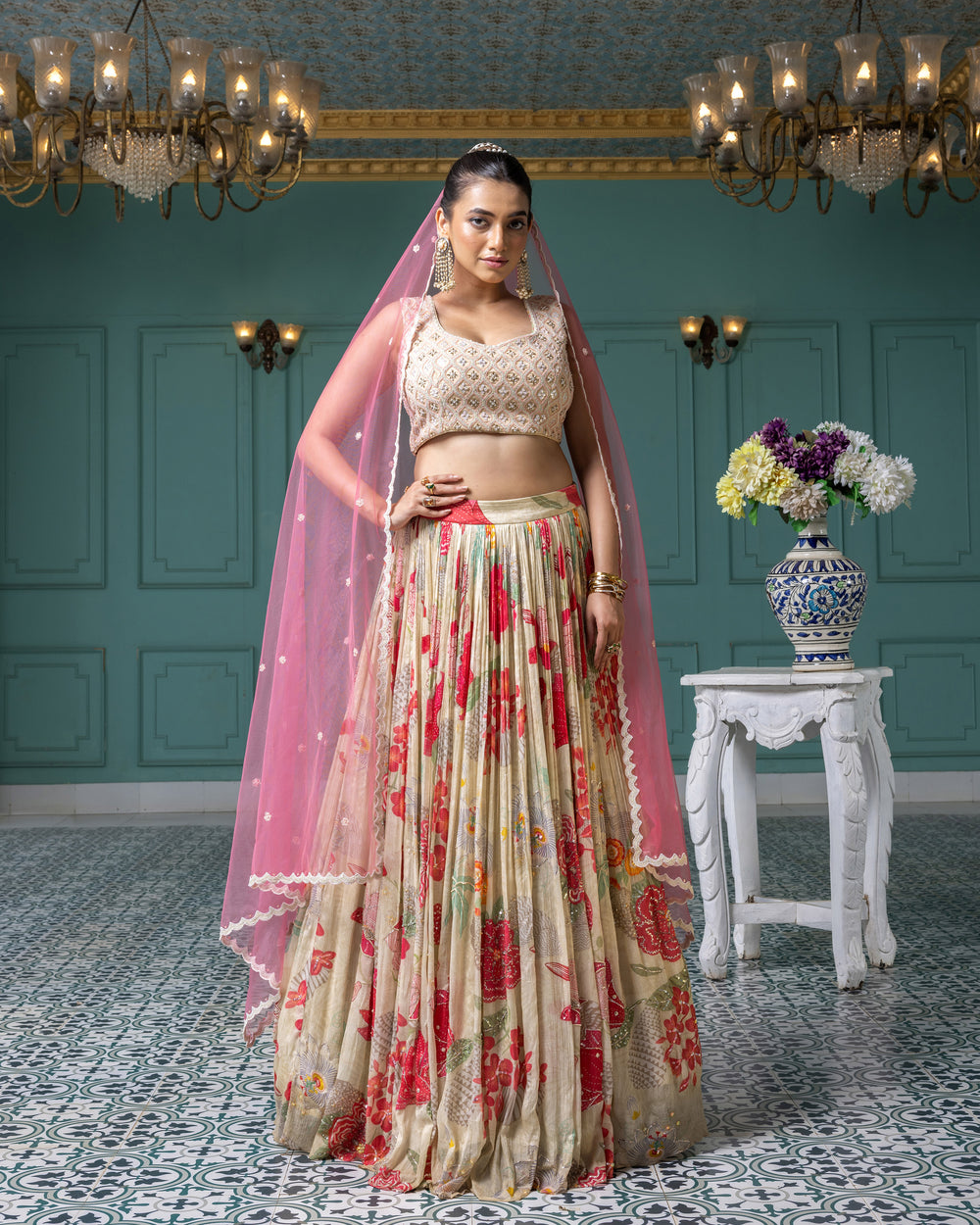 Roseveil Lehenga