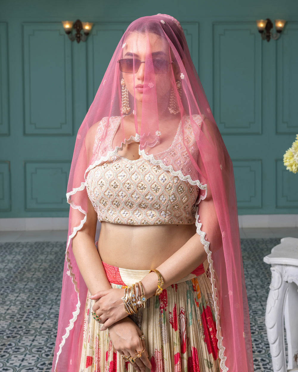 Roseveil Lehenga