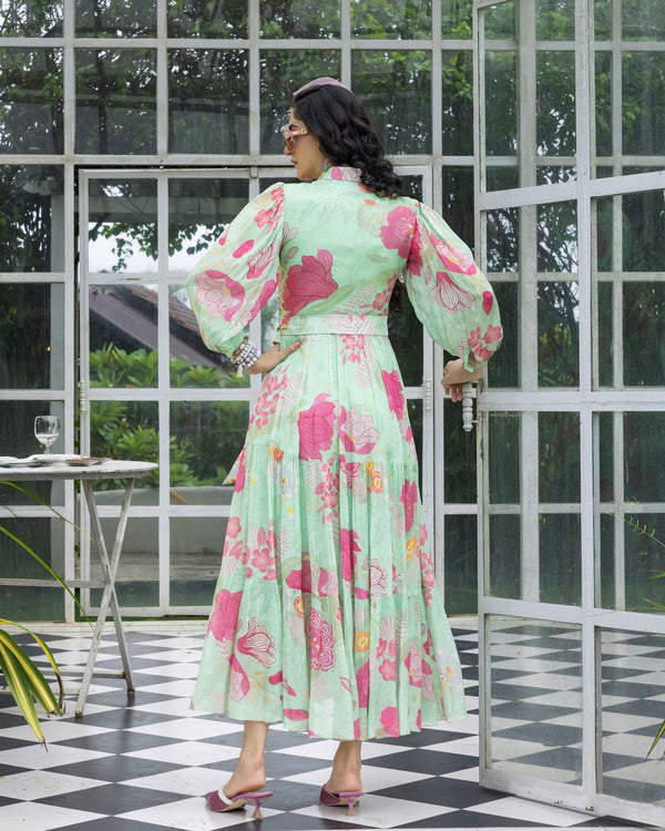 Fresh Fern Shirt Dress