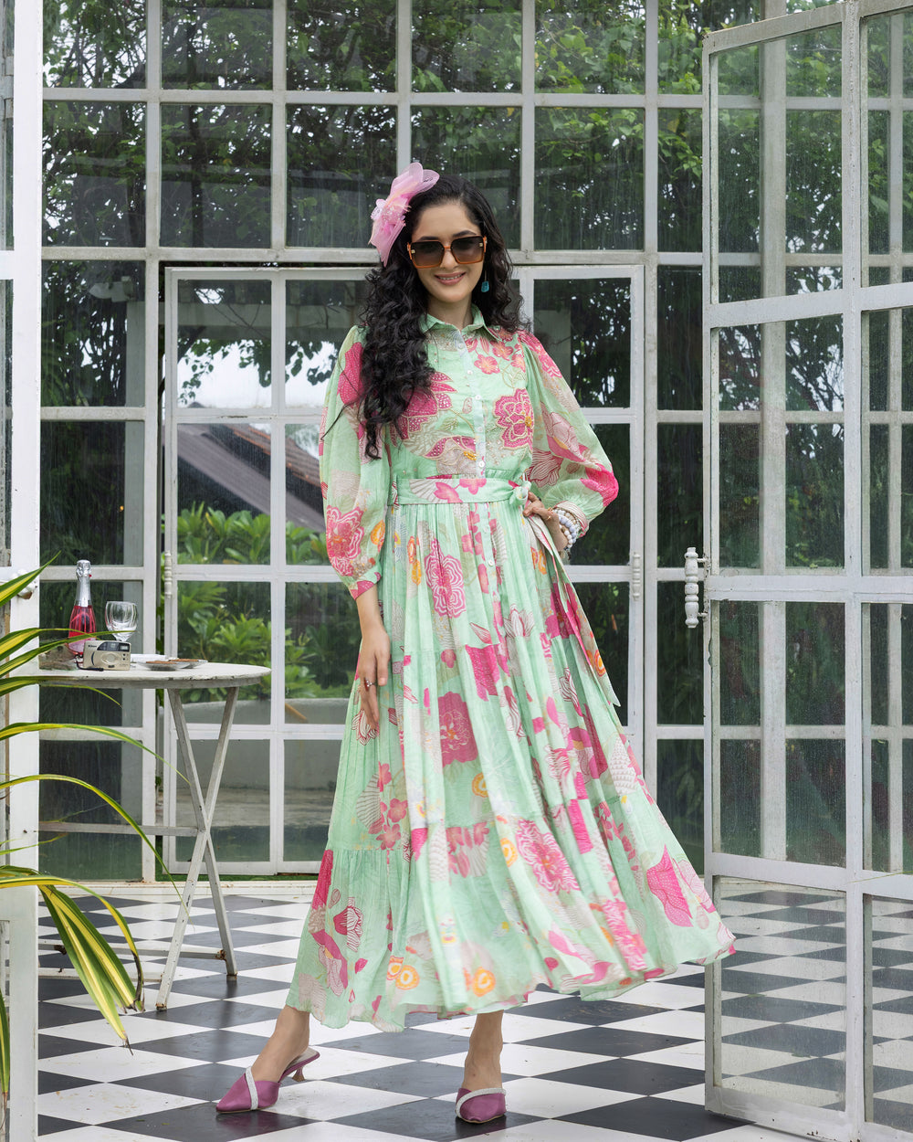 Fresh Fern Shirt Dress