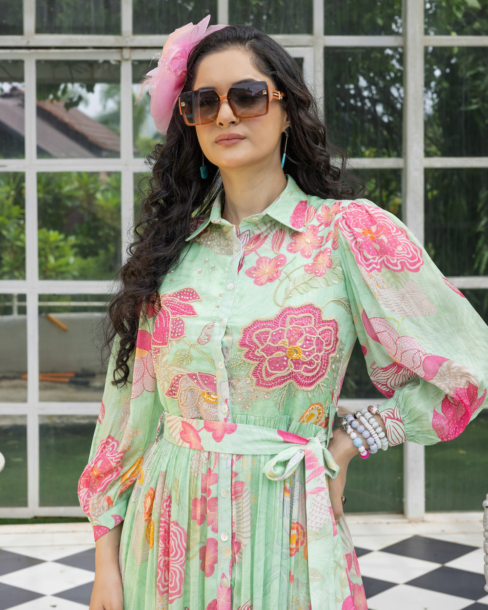 Fresh Fern Shirt Dress