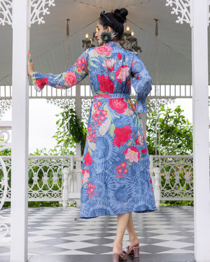 Pressed Flower Shirt Dress