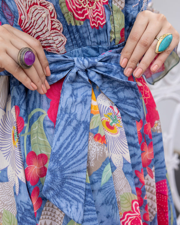Pressed Flower Shirt Dress