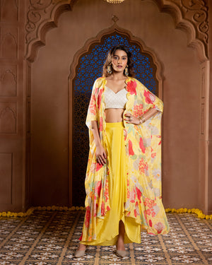 Saanjh Florals Three-Piece Set