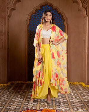 Saanjh Florals Three-Piece Set