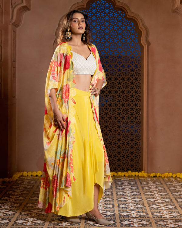 Saanjh Florals Three-Piece Set