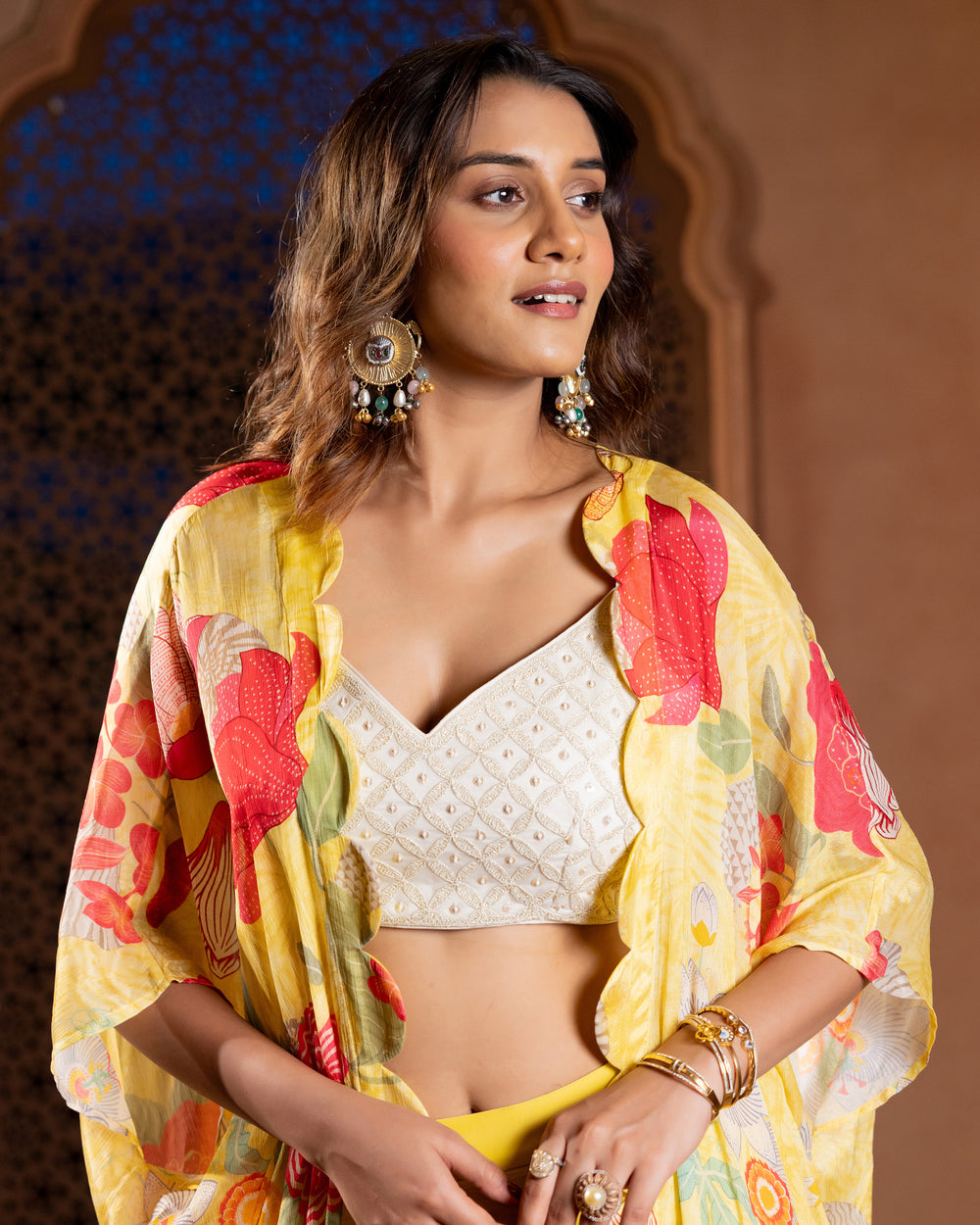 Saanjh Florals Three-Piece Set
