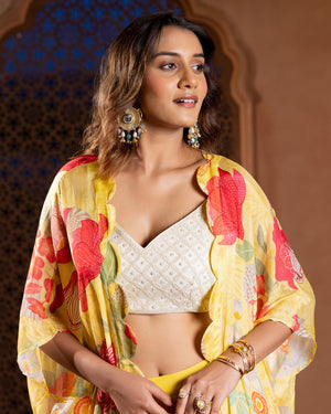 Saanjh Florals Three-Piece Set