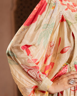 Blush Drape Midi Dress